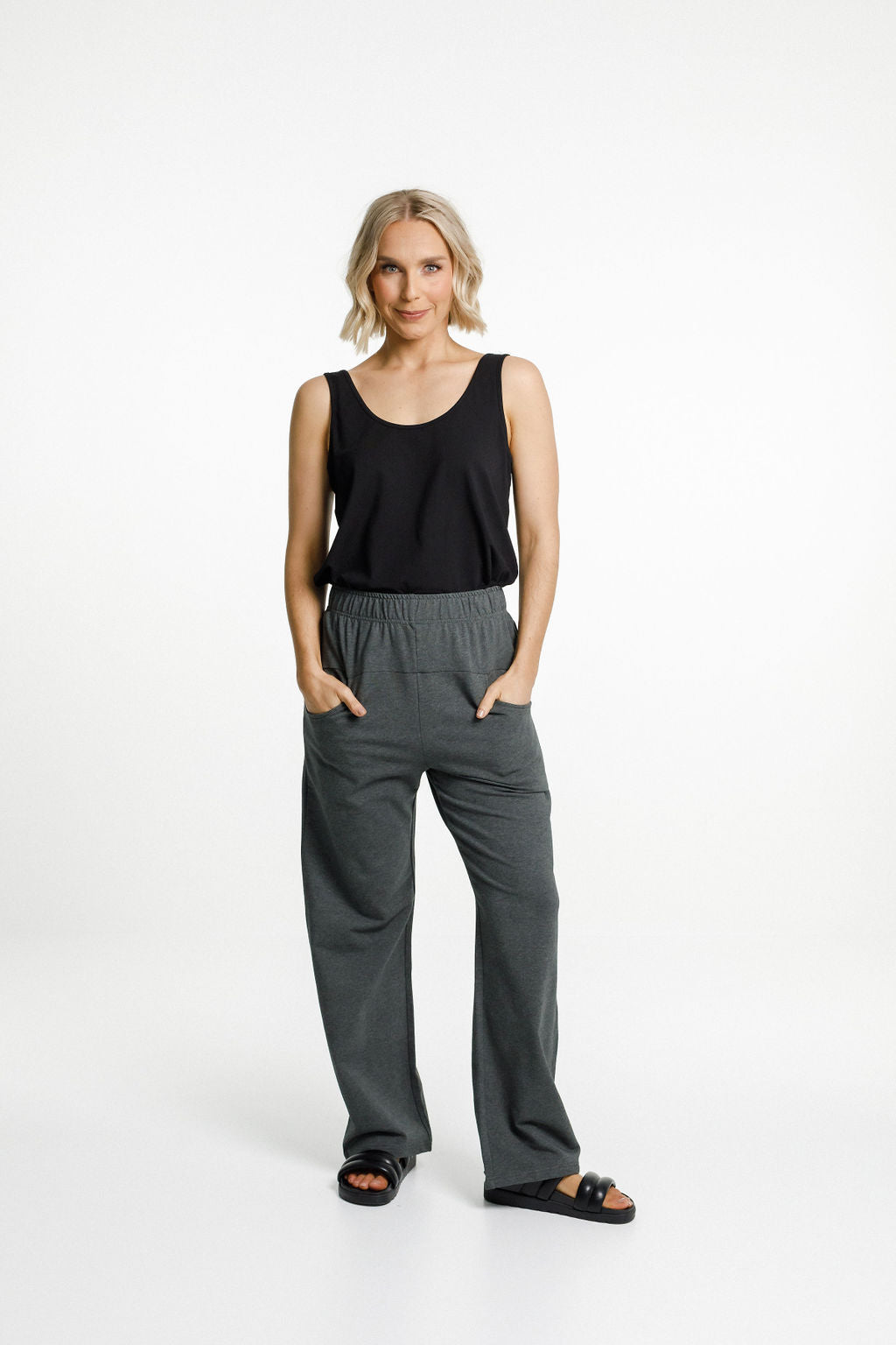 Avenue Pants - Winter Weight - Charcoal with White X