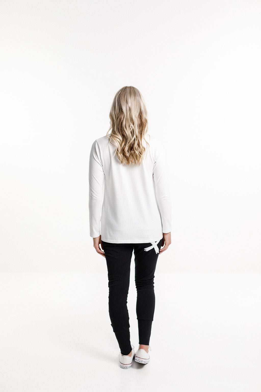 Long Sleeve Taylor Tee - White