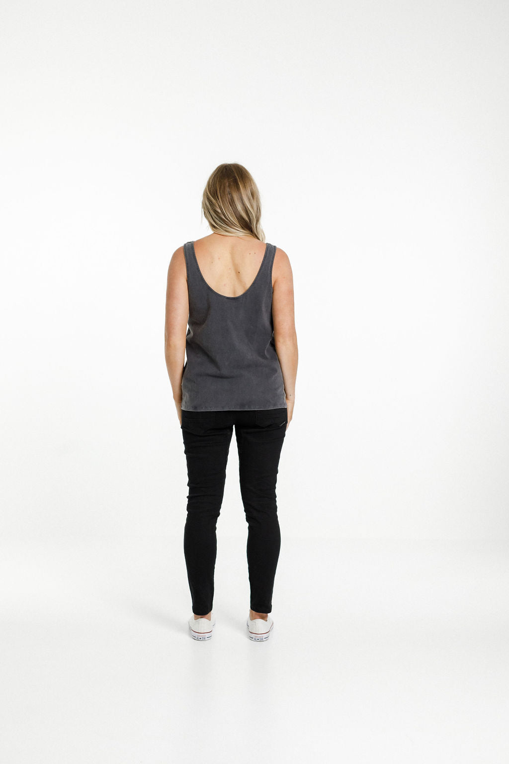 Heather Singlet - Sale - Stonewash