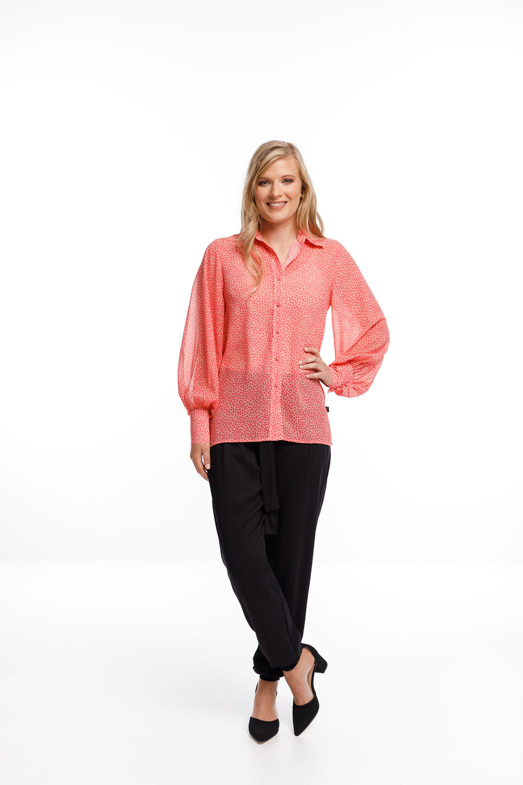 Studio Shirt - Sale - Ditsy Pink Spots