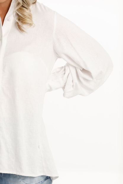 Studio Shirt - Sale - White Linen