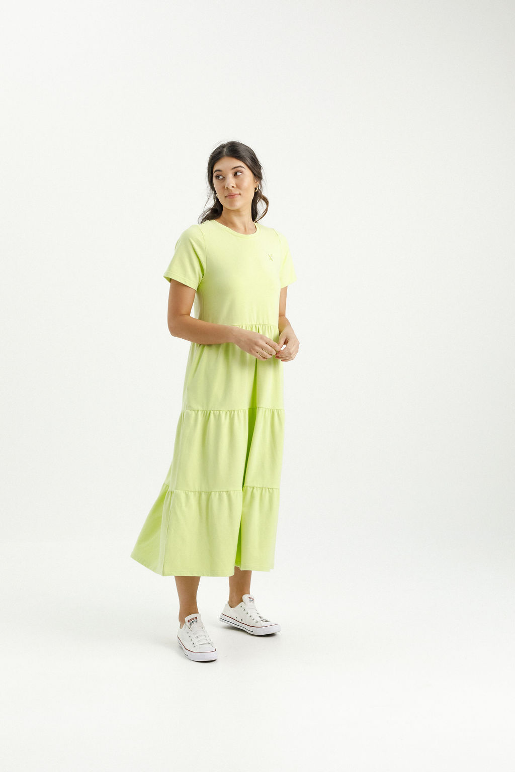 Kendall Dress - Lime with Mini X