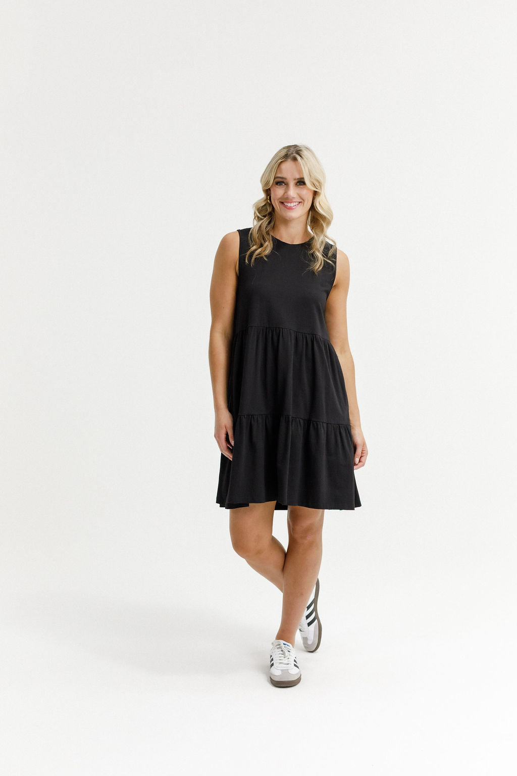 Kylie Singlet Dress - Black
