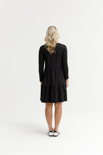 Long Sleeve Kylie Dress - Black Homelee Long Sleeve Kylie Dress - Black Homelee