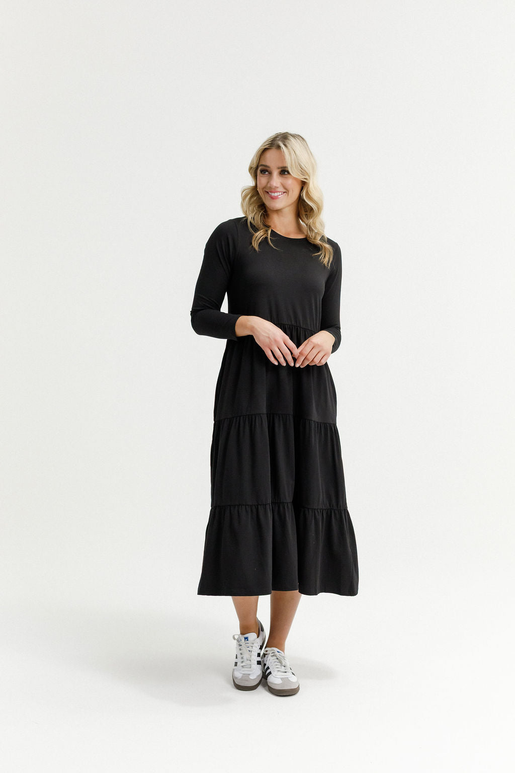 Long Sleeve Kendall Dress - Black