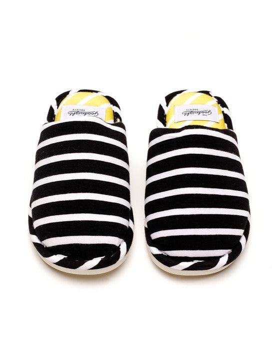 Hotel Slides - Black &amp; White Stripes