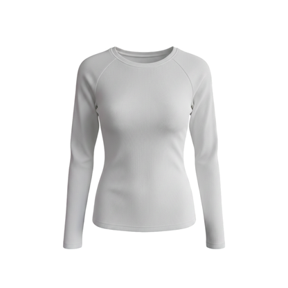 Ribbed Raglan Long Sleeve - Vanilla