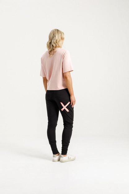 Apartment Pants - Black with Blossom Berry X