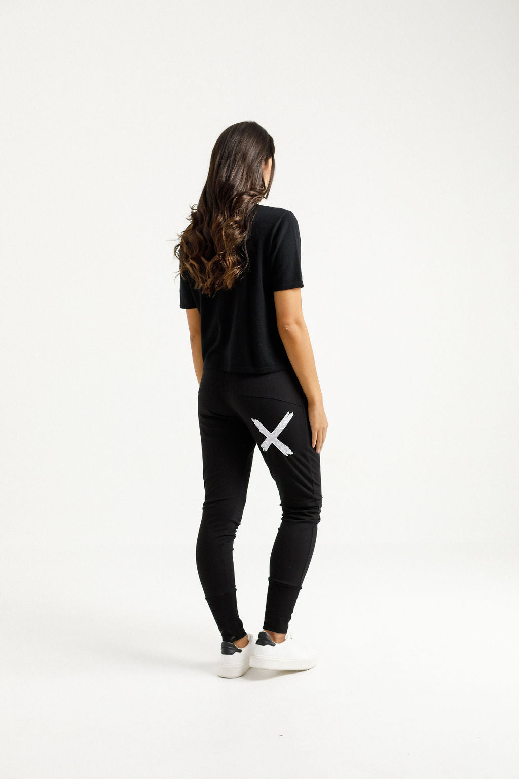 Apartment Pants - Winter Weight - Black with Lilac Damask X
