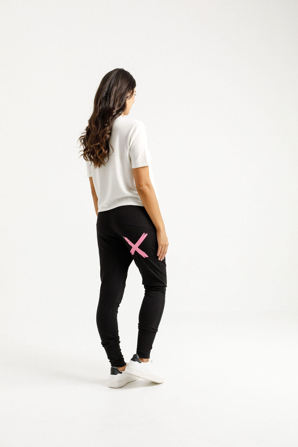 Apartment Pants - Black with Candy Pink X