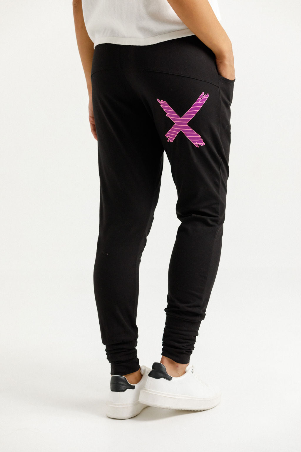 Apartment Pants - Black with Candy Stripe X