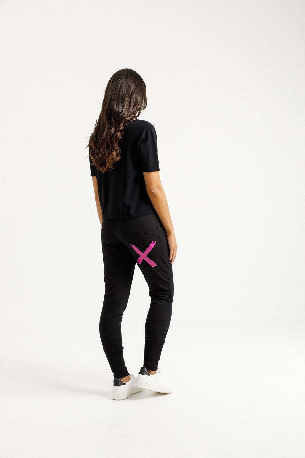 Apartment Pants - Winter Weight - Black with Orchid X