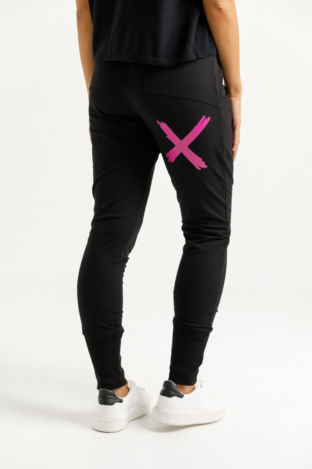 Apartment Pants - Winter Weight - Black with Orchid X