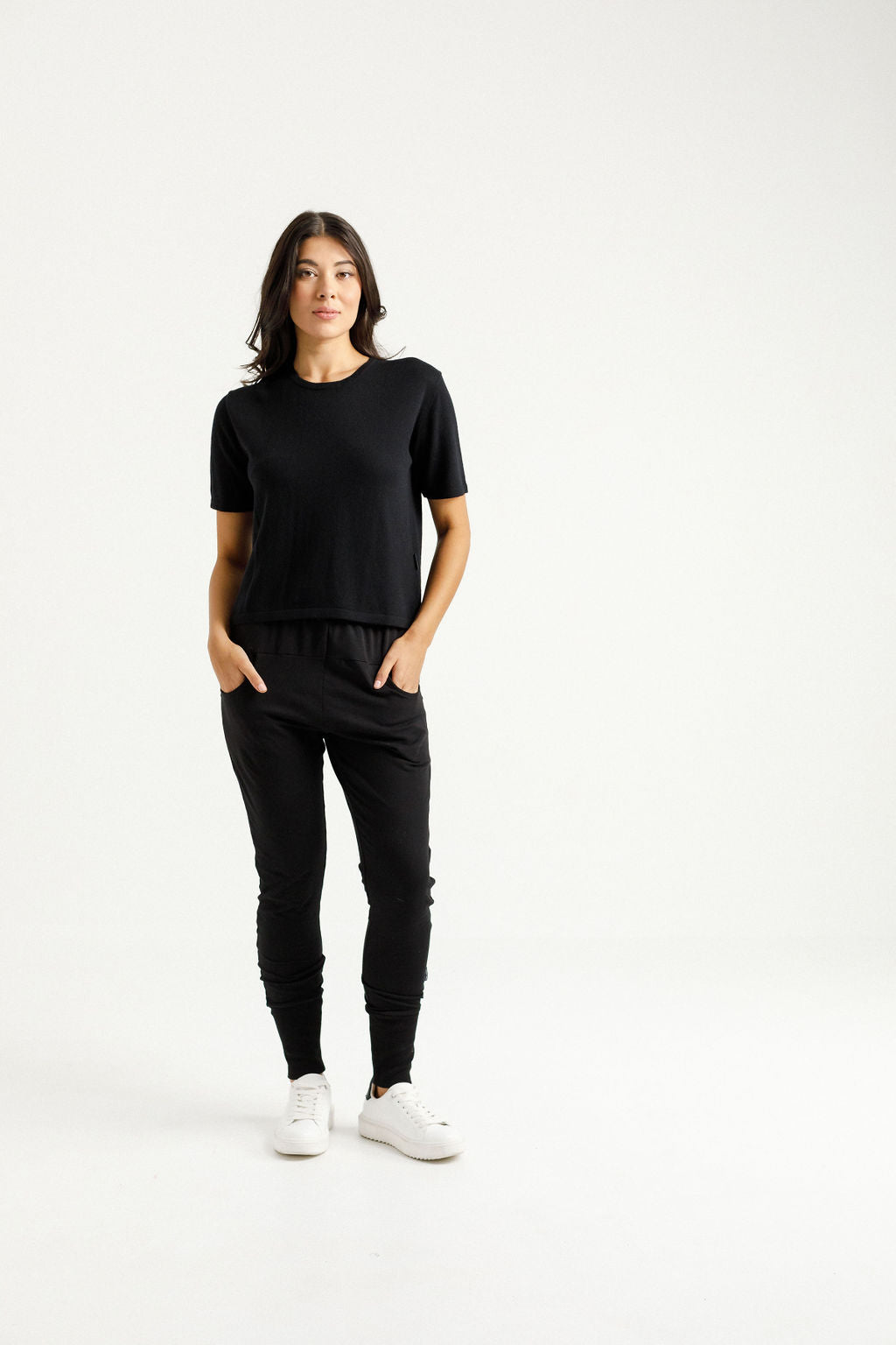 Apartment Pants - Winter Weight - Black with Orchid X