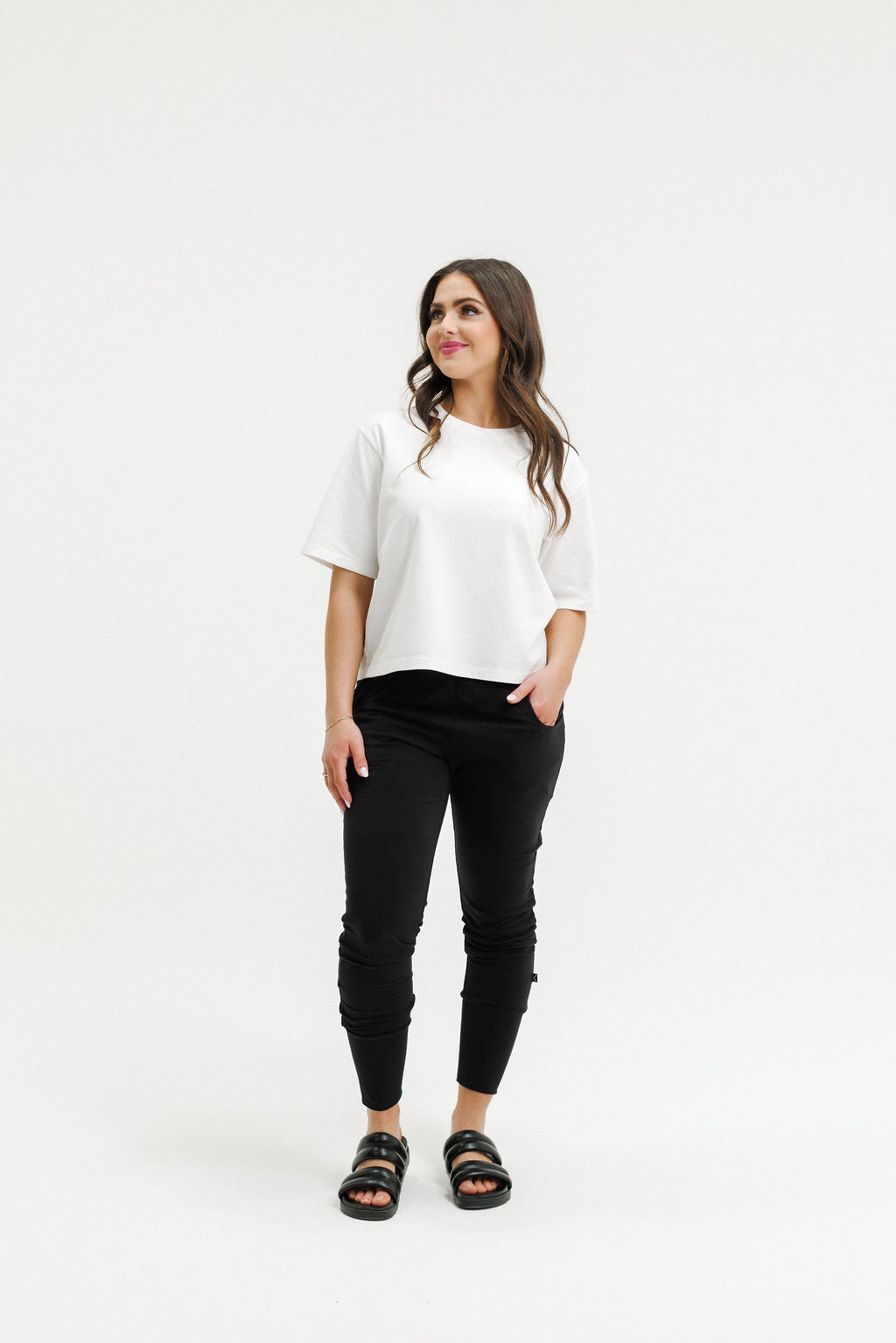 COMING SOON - Apartment Pants - Black with Hydrangea/White X