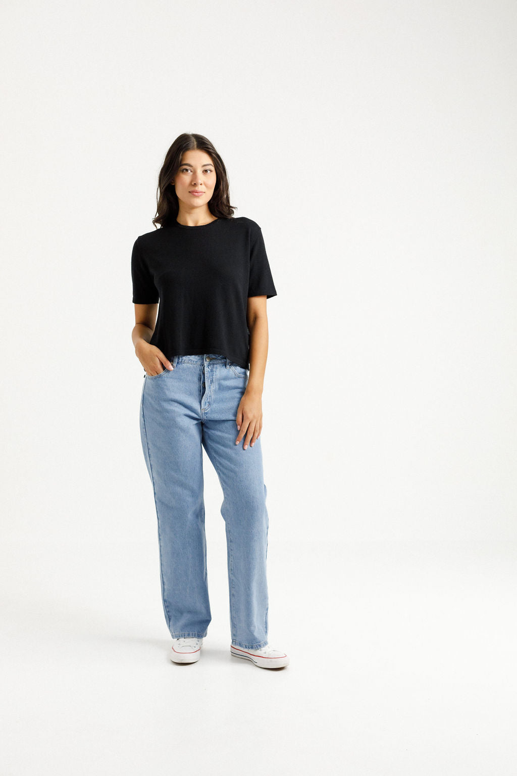 Becky Tee Knitted - Black