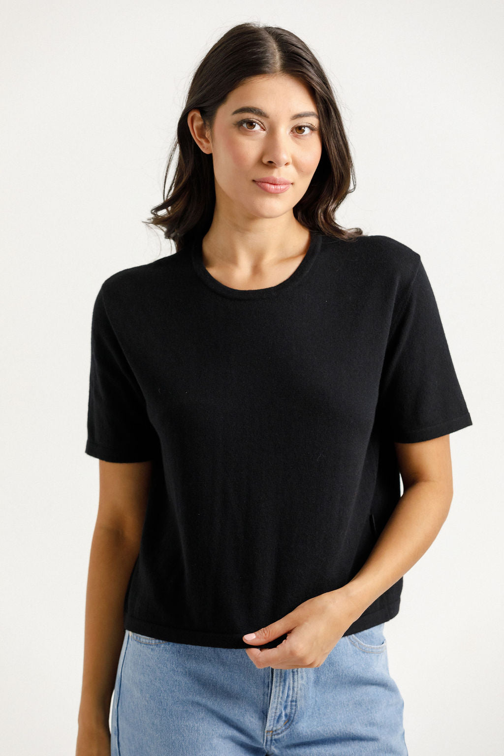 Becky Tee Knitted - Black