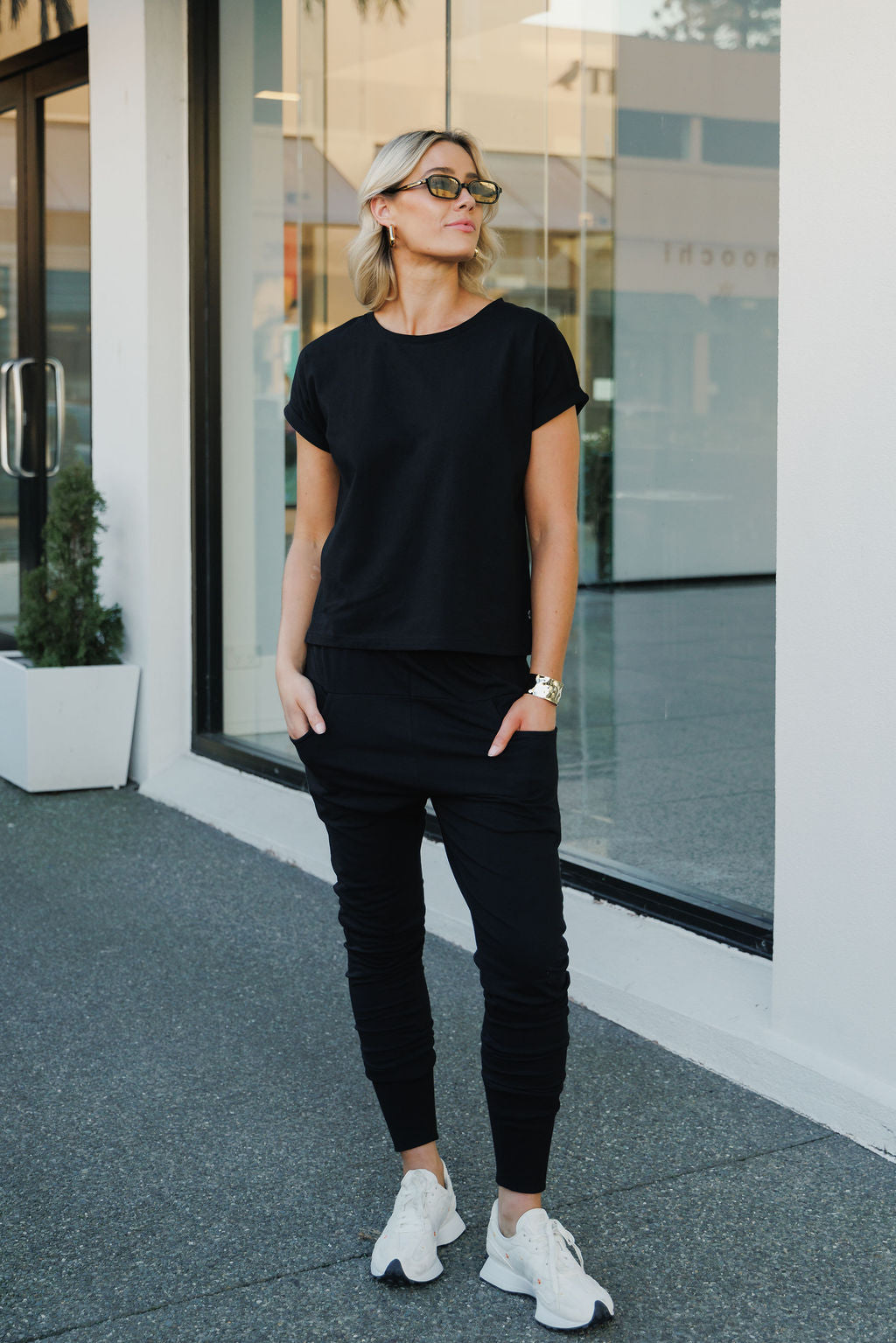 Coming Soon - Apartment Pants - Winter Weight - Black with Peach Parfait X