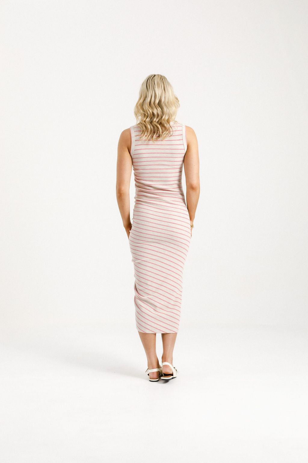 Nikita Dress - Ivory Bloom Stripes