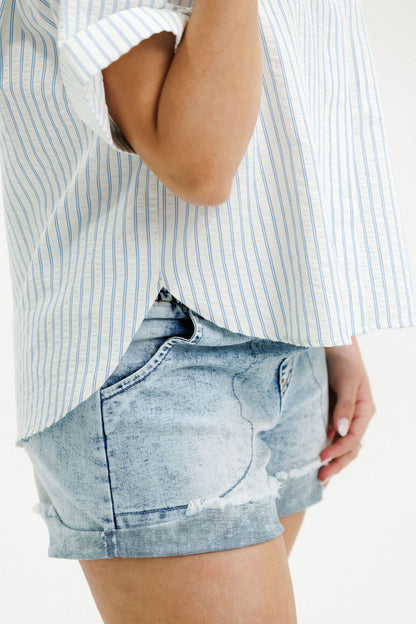 COMING SOON - Ruby Shirt - Beach House Stripe
