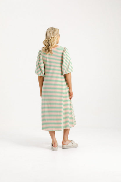 Ivy Midi Dress - Candy Apple Stripes