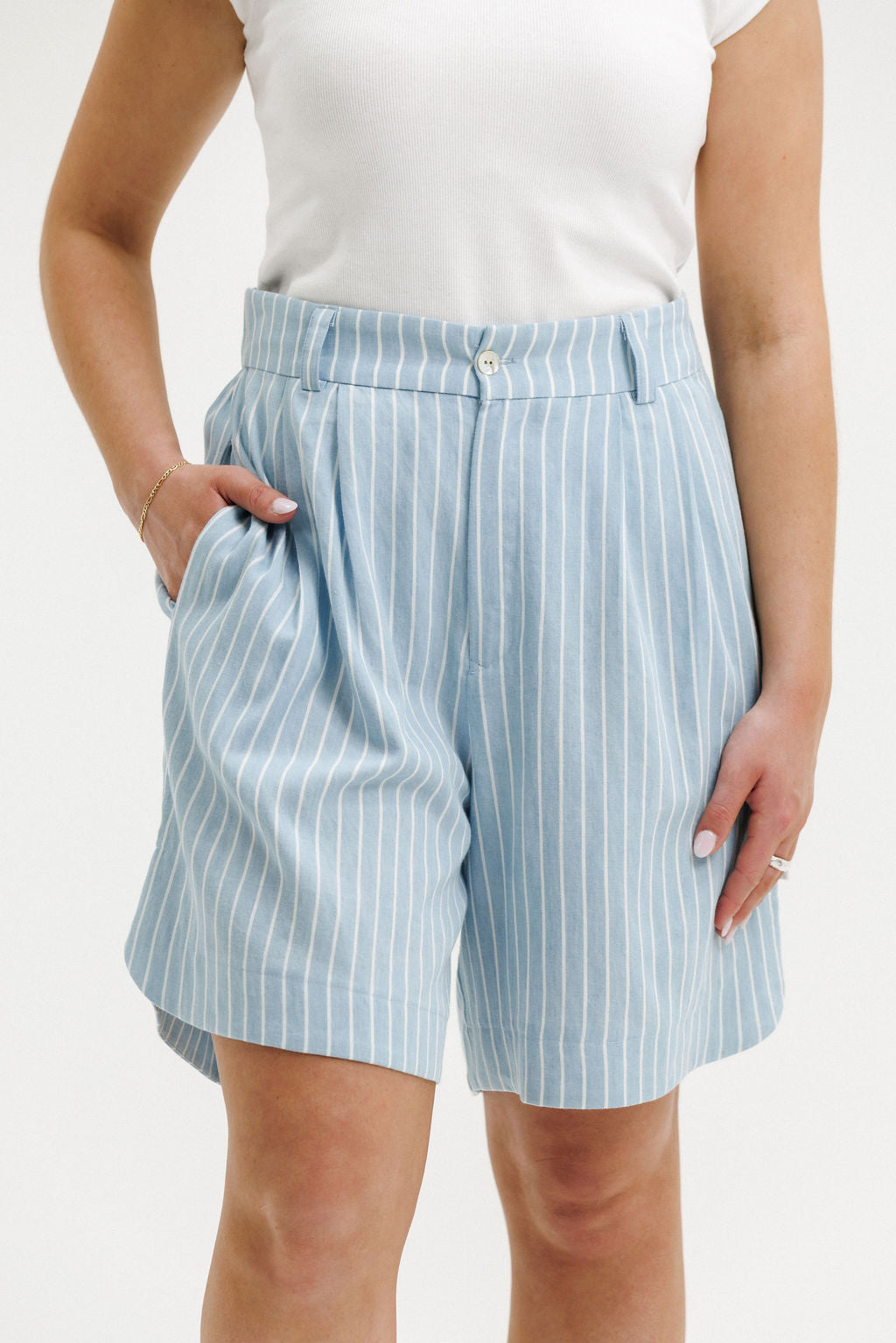 COMING SOON - Finn Shorts - Hydrangea Stripes