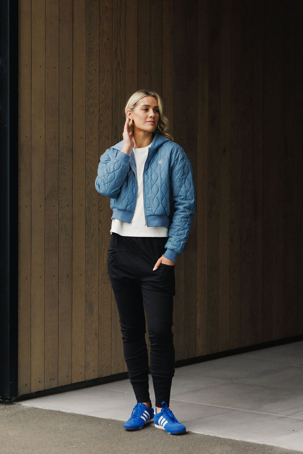 Coming Soon - Apartment Pants - Black with Marine Blue Shadow X