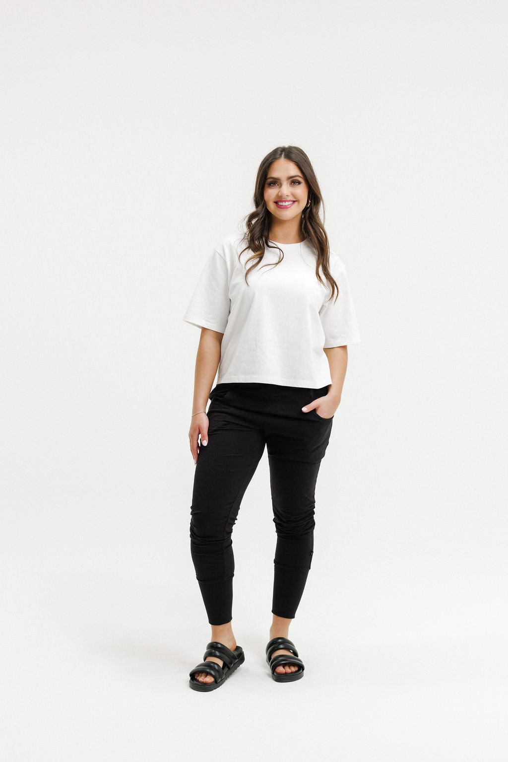 COMING SOON - Apartment Pants - Black with Blue Haven Stripe X