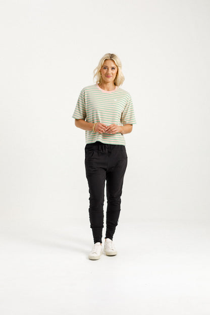 Apartment Pants - Black with Candy Apple X