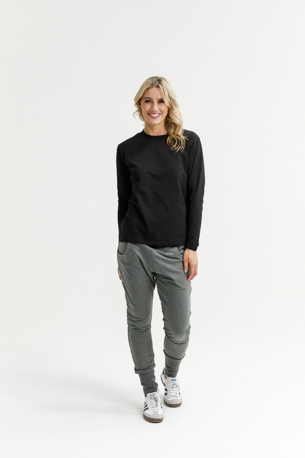 Apartment Pants - Winter Weight - Charcoal with Coral X