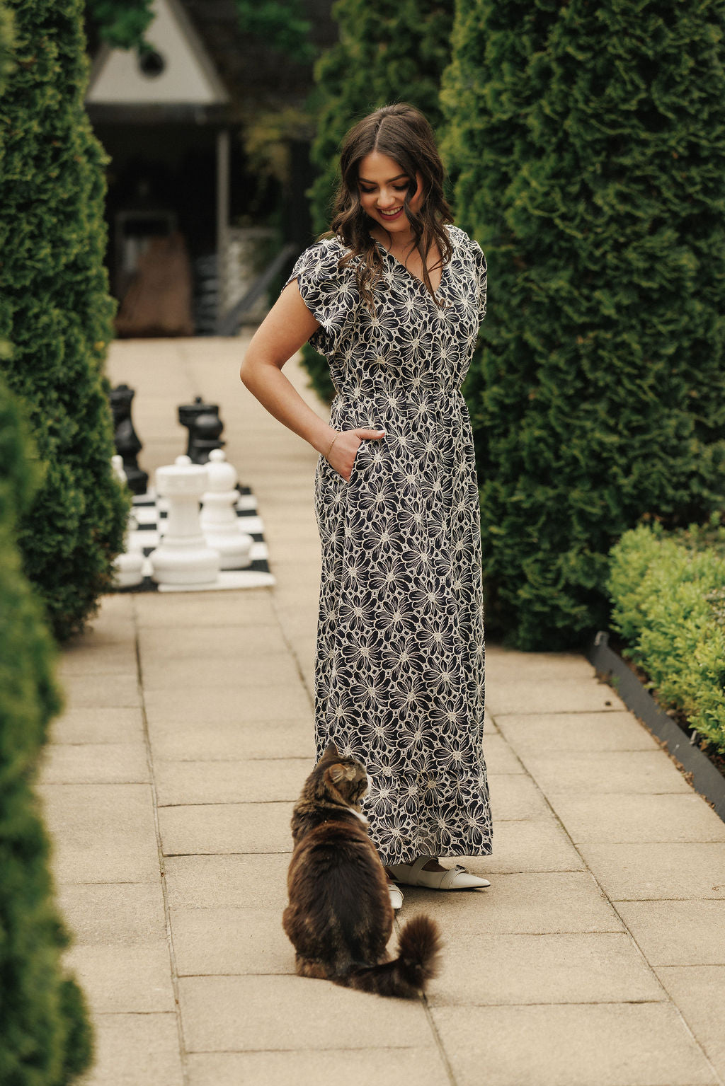 COMING SOON - Greta Dress - Black Champagne