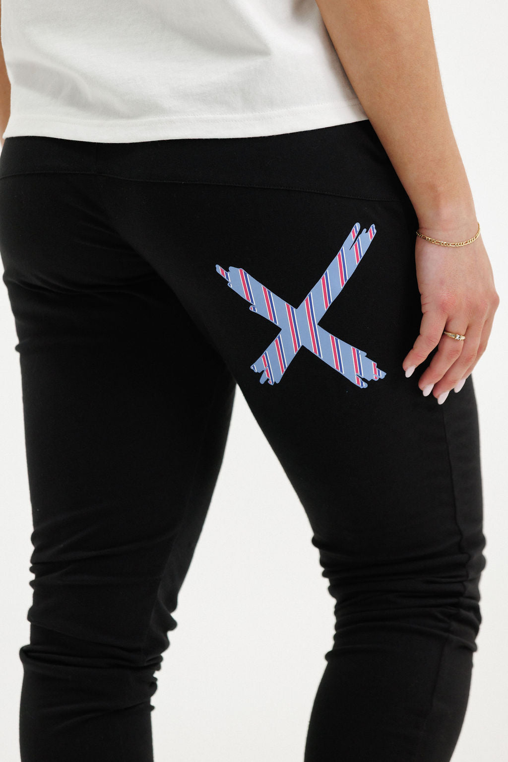 COMING SOON - Apartment Pants - Black with Blue Haven Stripe X