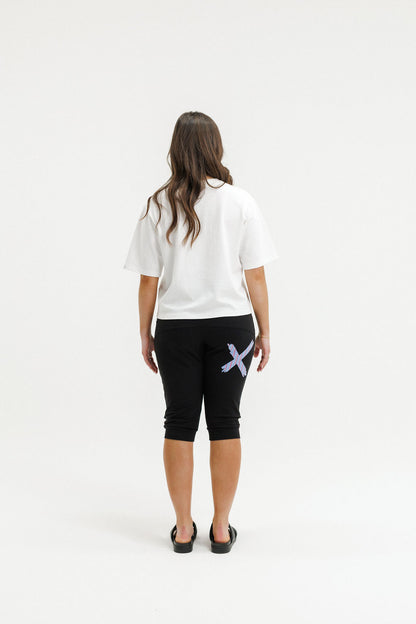 COMING SOON - 3/4 Apartment Pants - Black with Blue Haven Stripe X