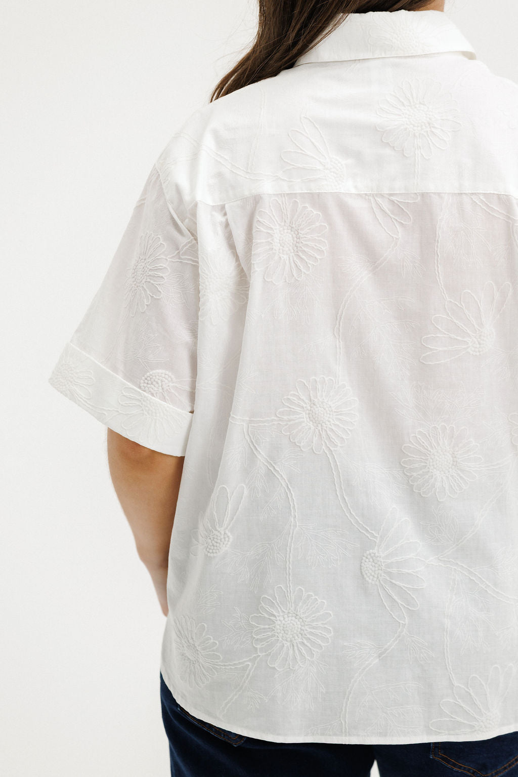 Ruby Shirt - White Flora