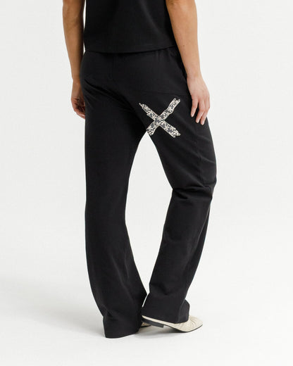 Avenue Pants - Black with Graphite Daisy X