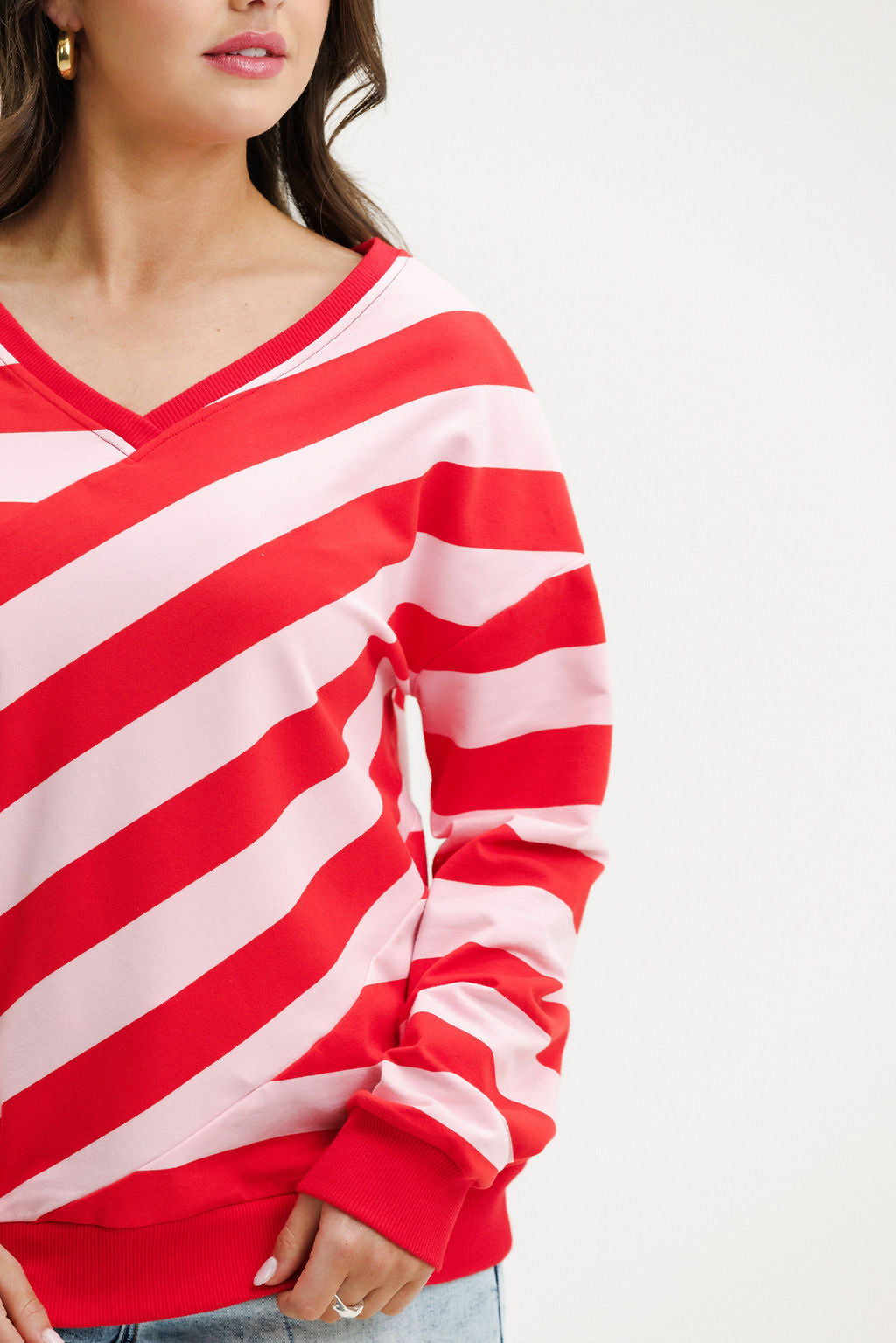 COMING SOON - Nora Crew - Cherry &amp; Blush Stripe