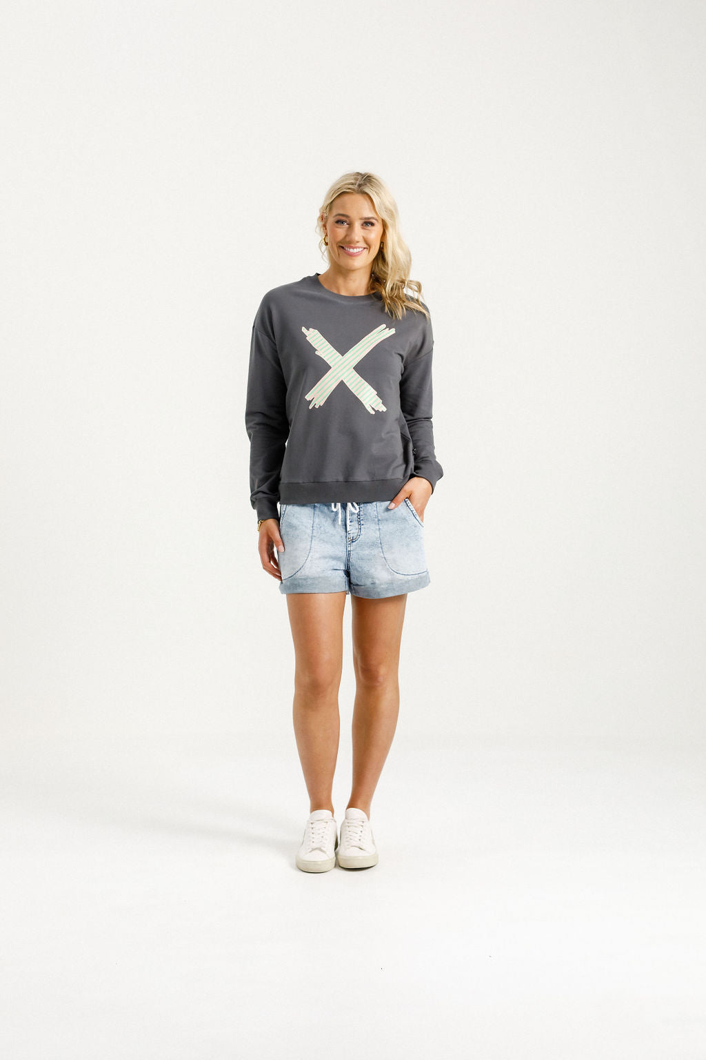 Camilla Crew - Graphite with Candy Apple X