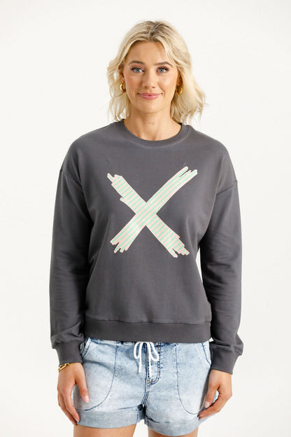 Camilla Crew - Graphite with Candy Apple X