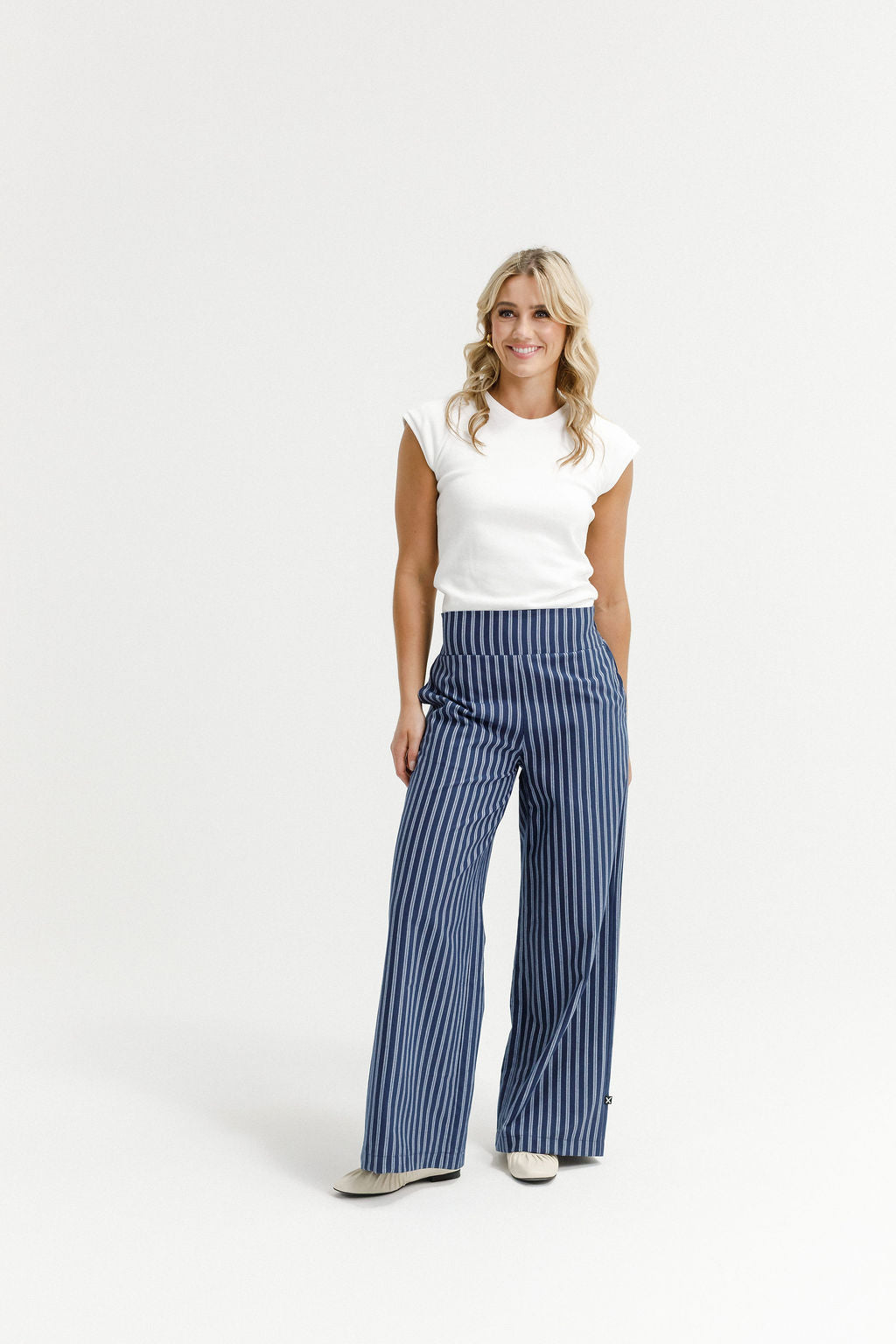 Coming Soon - Sawyer Pants - Navy Stripes