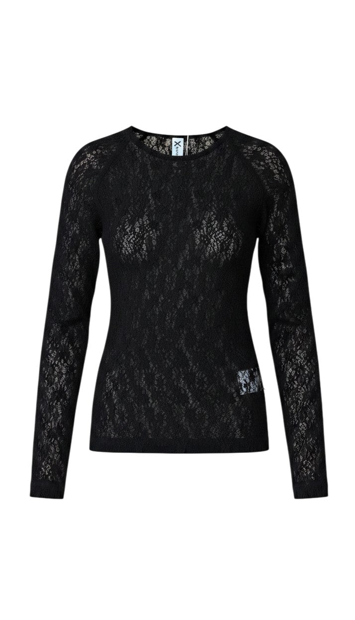 Knox Lace Long Sleeve - Black Meadow