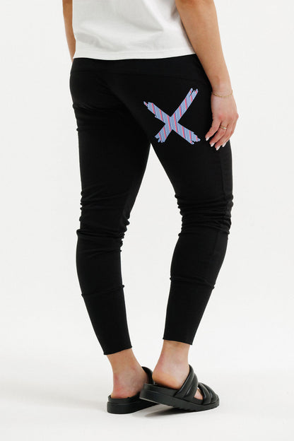 COMING SOON - Apartment Pants - Black with Blue Haven Stripe X