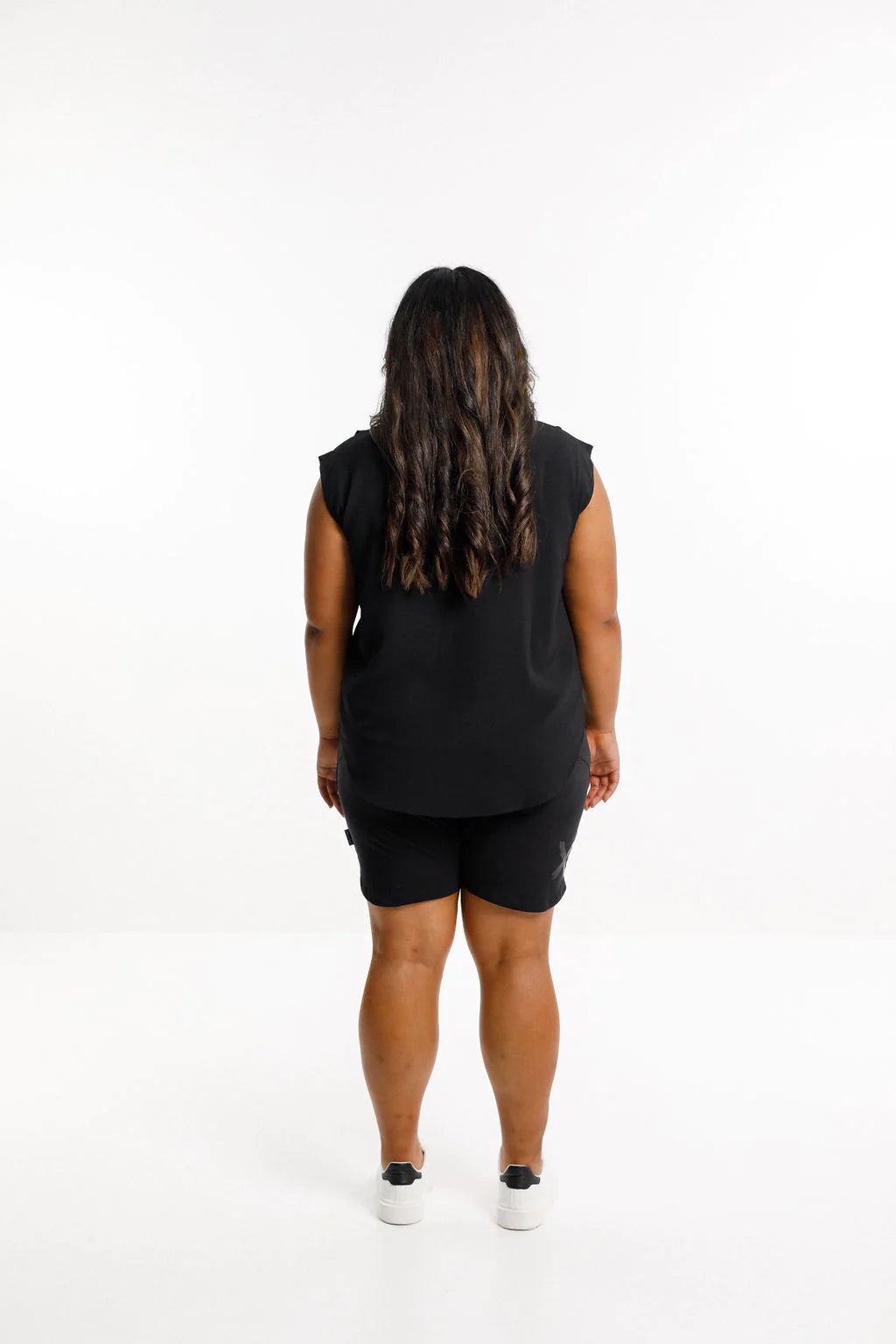 Apartment Shorts - Black with Large Black Matte X Print