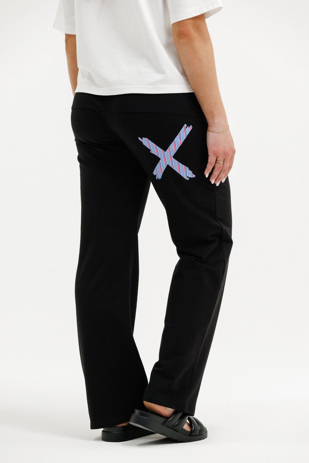 COMING SOON - Avenue Pants - Black with Blue Haven Stripe X