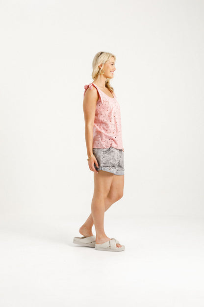 Coming Soon - Andi Top - Pink Blooms