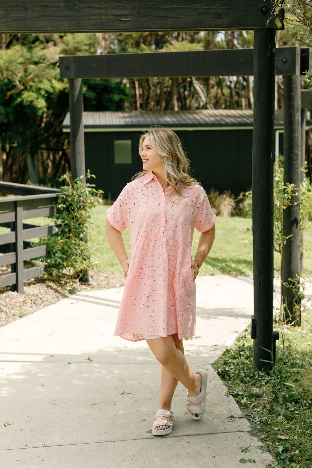 Lolo Dress - Pink Blooms