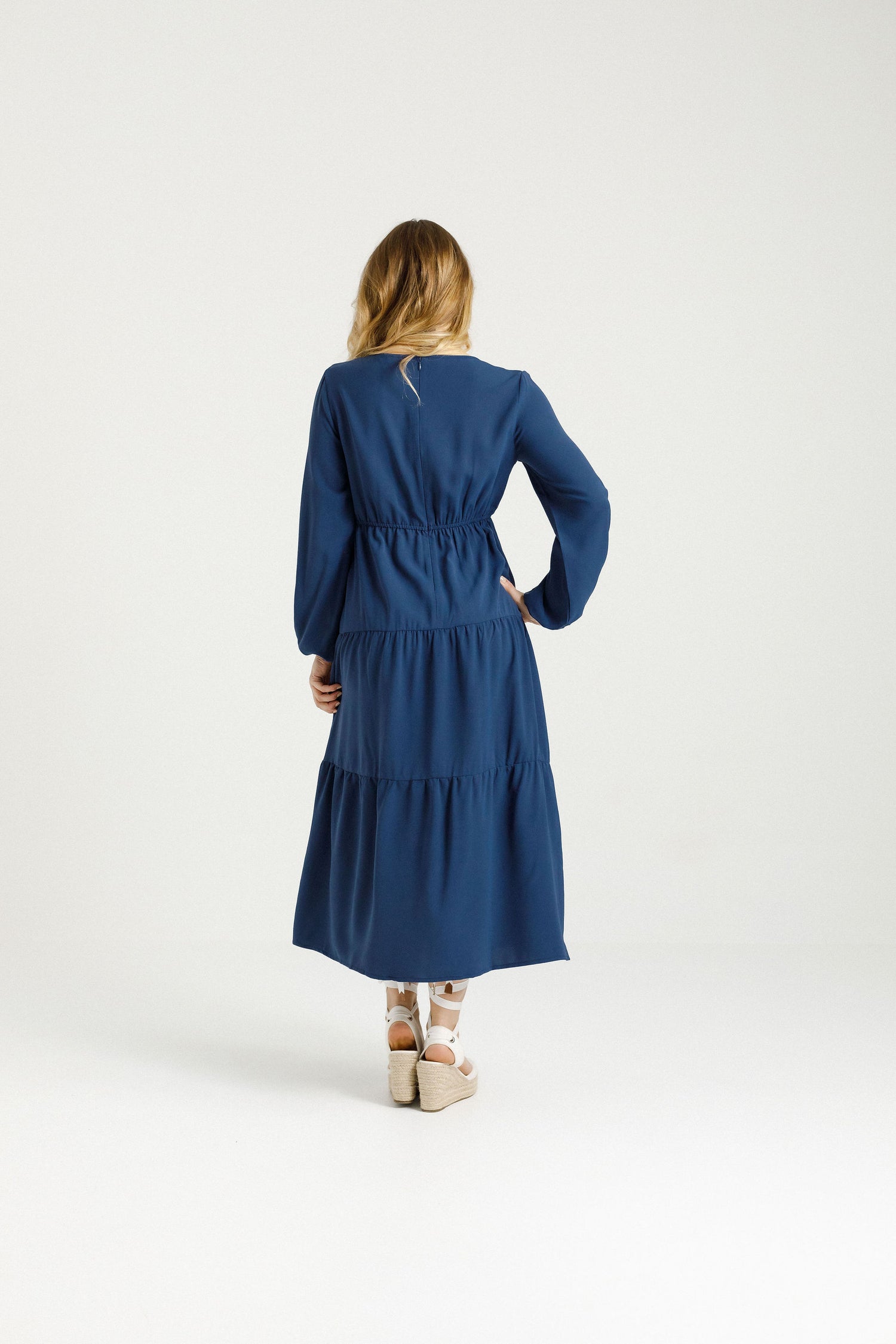 Flora Dress - Indigo Blue