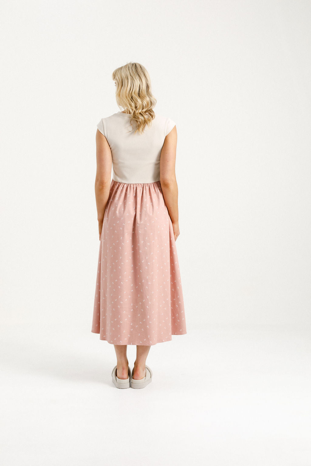 Gianna Dress - Creamy Blossom Bows