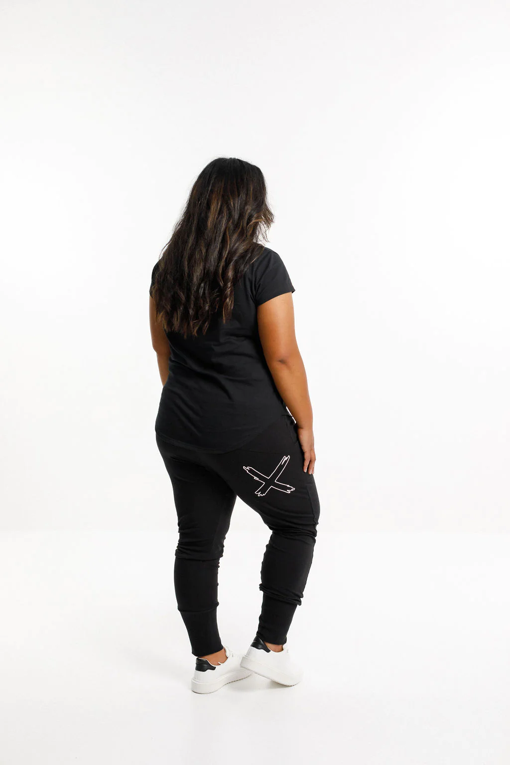 Apartment Pants - Winter Weight - Black with white X outline