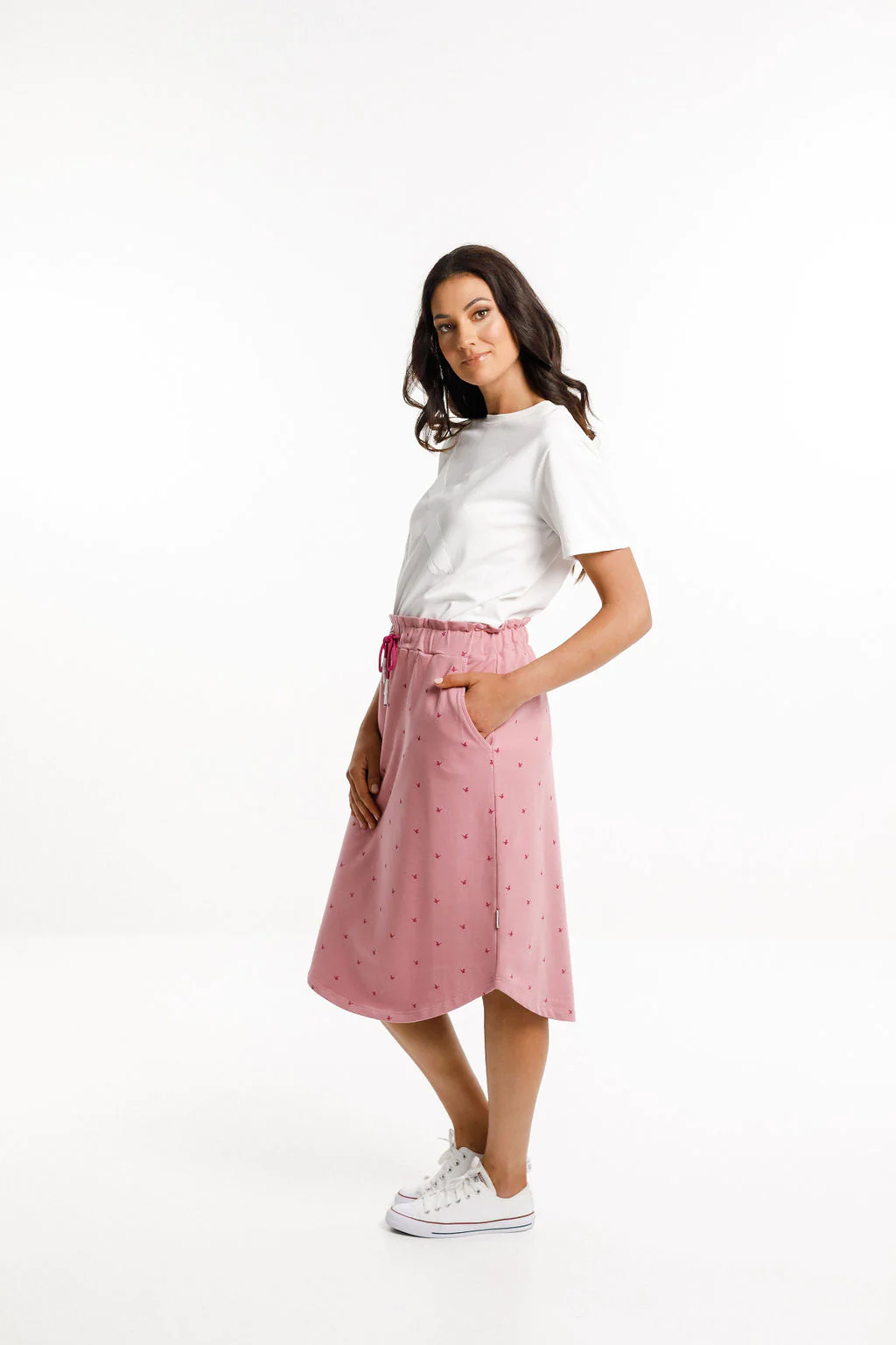 Midi Skirt - Rose Bud Duckies