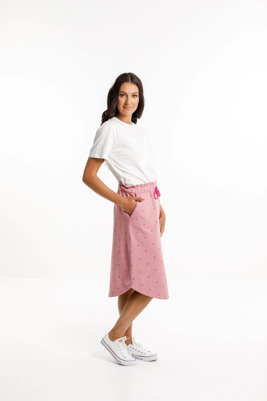 Midi Skirt - Rose Bud Duckies